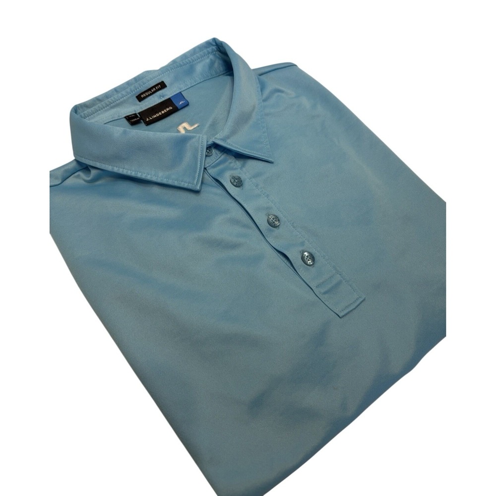 J.Lindeberg Short Sleeve Golf Polo Shirt Men's XXL Blue Teal Turquoise